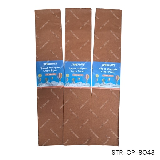 [STR-CP-8043] PAPEL CRESPON 50X200 CM CHOCOLATE CLARO