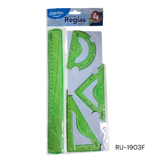 [RU-1930F] SET REGLAS GEOMETRICAS X4PZS