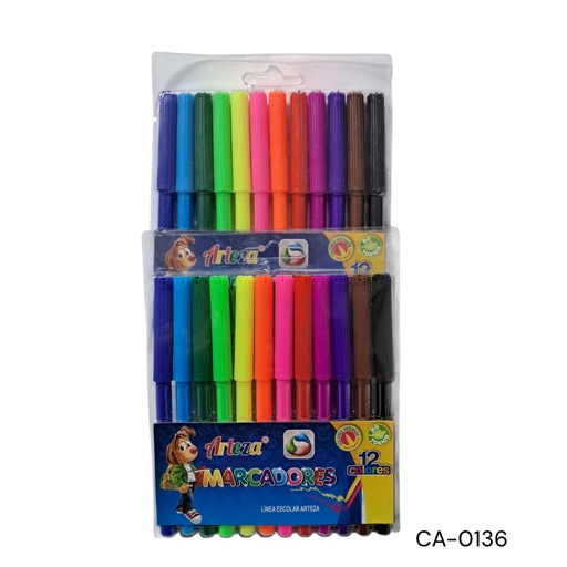 [CA-0136] MARCADORES 12 COLORES