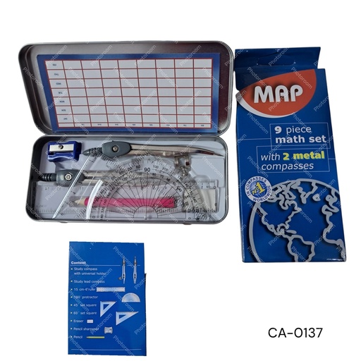 [CA-0137] JUEGO DE GEOMETRIA 9PCS MAP